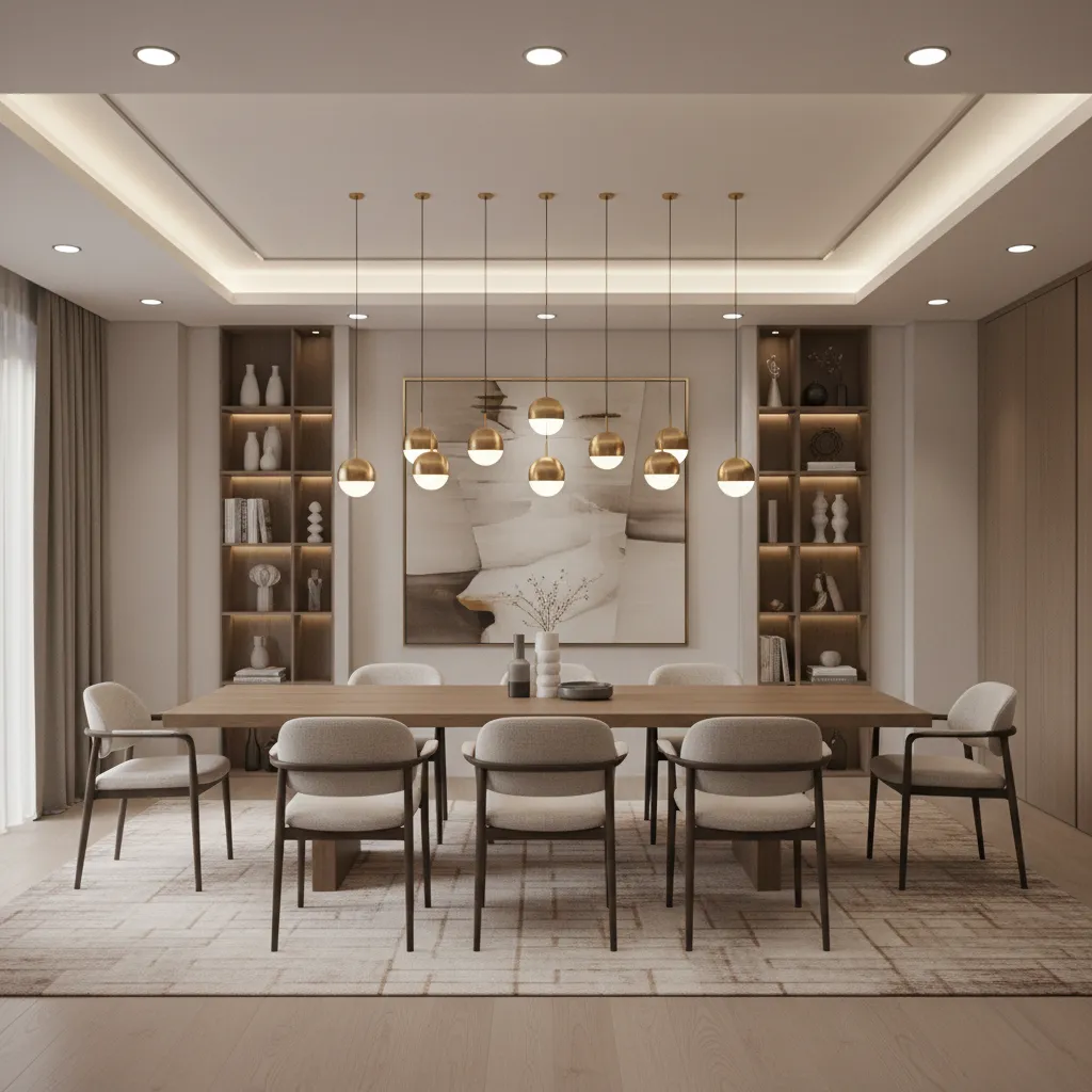 Optimizing Dining Room Lighting Layout with Low Ceilings
