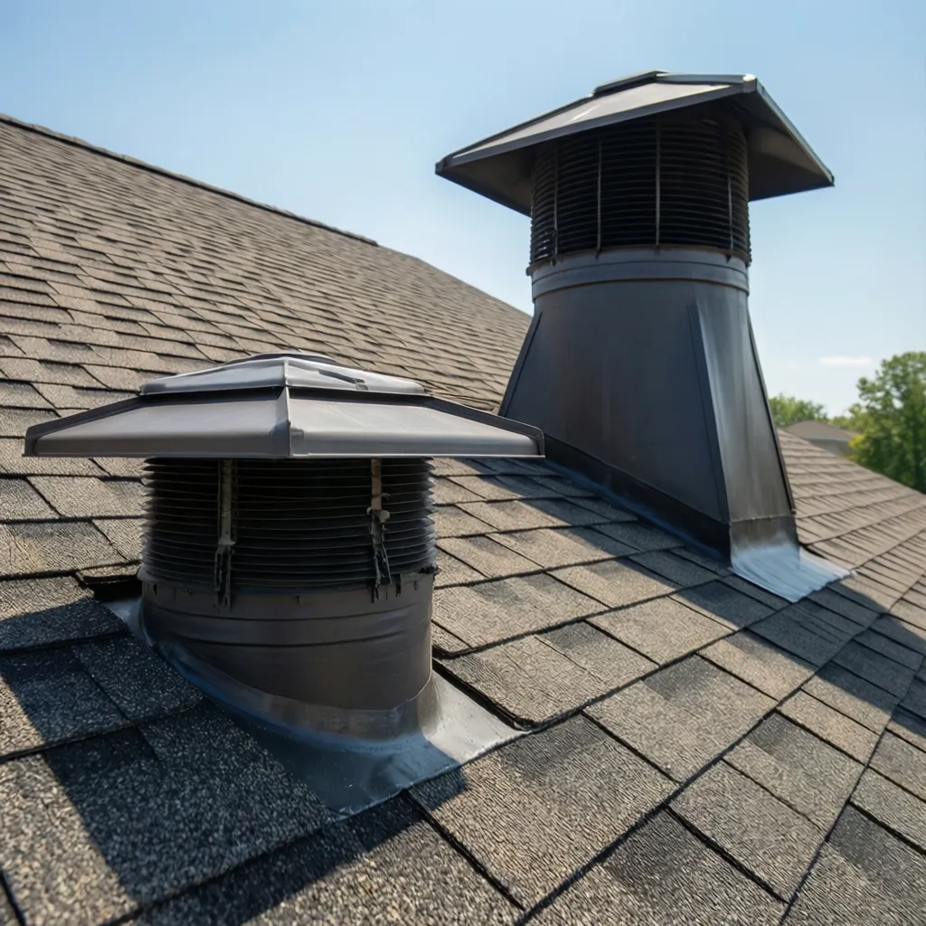 Low profile and hooded high cover plumbing vent cap design comparison