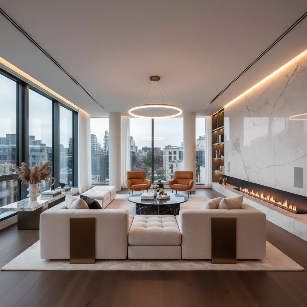 Interior de un apartamento moderno de alta gama con diseño elegante