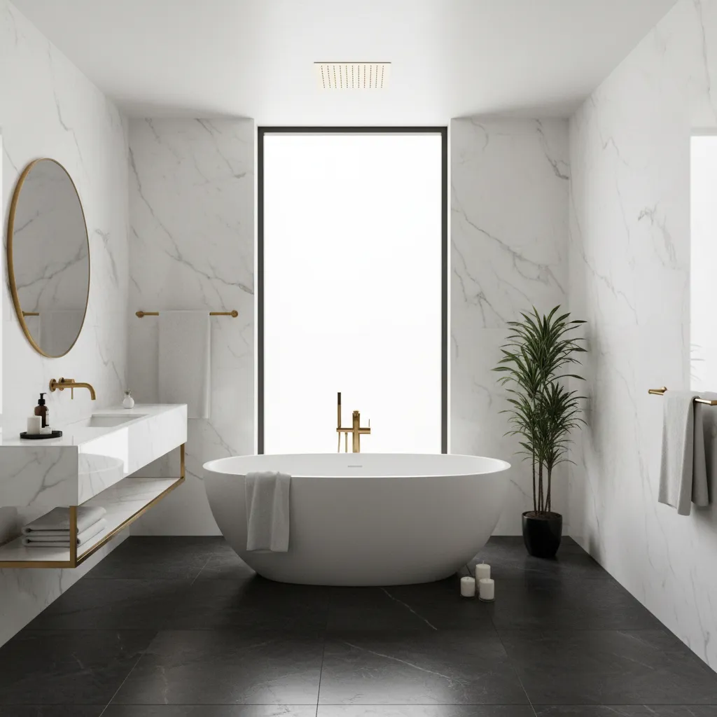 5 Designer Secrets for Luxury Bathrooms With Dark Floors