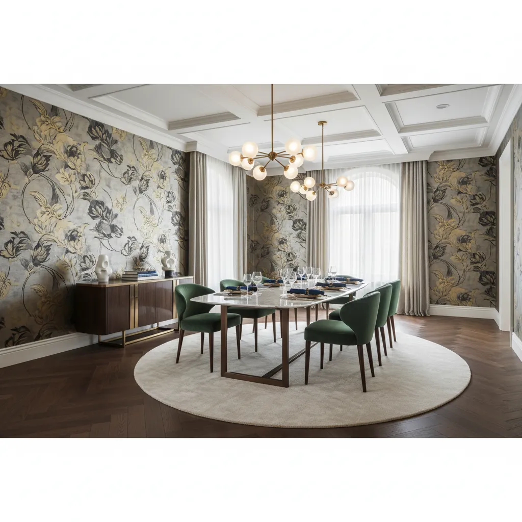 Top Luxury Wallpaper Brands for High-End Dining Room Interiors