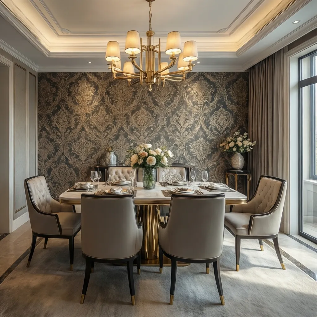 Luxury Dining Room Wallpaper Materials Compared: Silk, Vinyl, Fabric, and Grasscloth