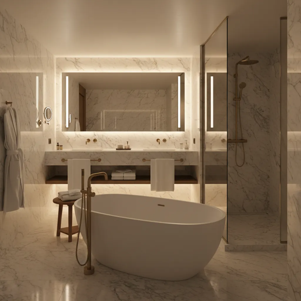 How Luxury Hotels Use Carrera Marble in Bathroom Design