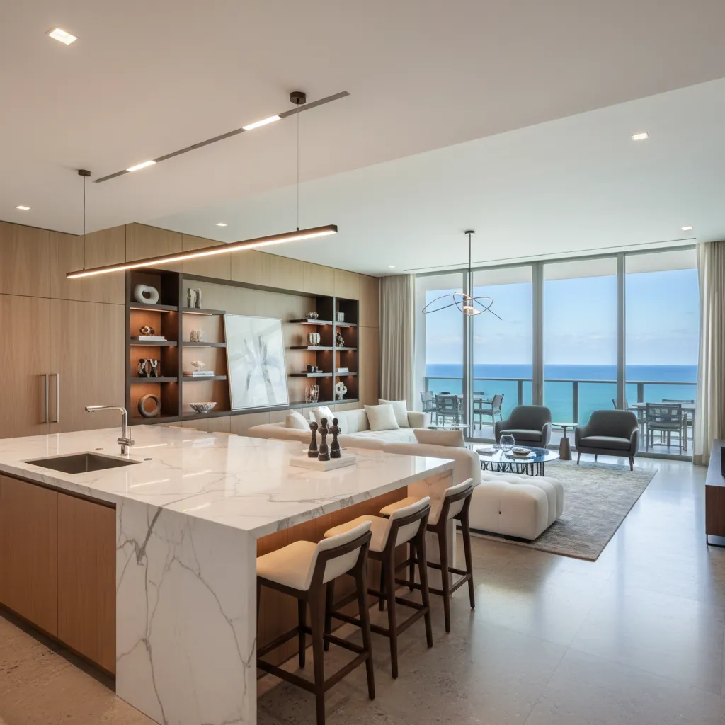 Apartamento de lujo en Miami con diseño interior contemporáneo