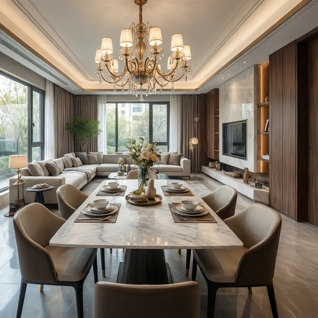 Luxury Modern Dining Room Living Room Interior Design Ideas