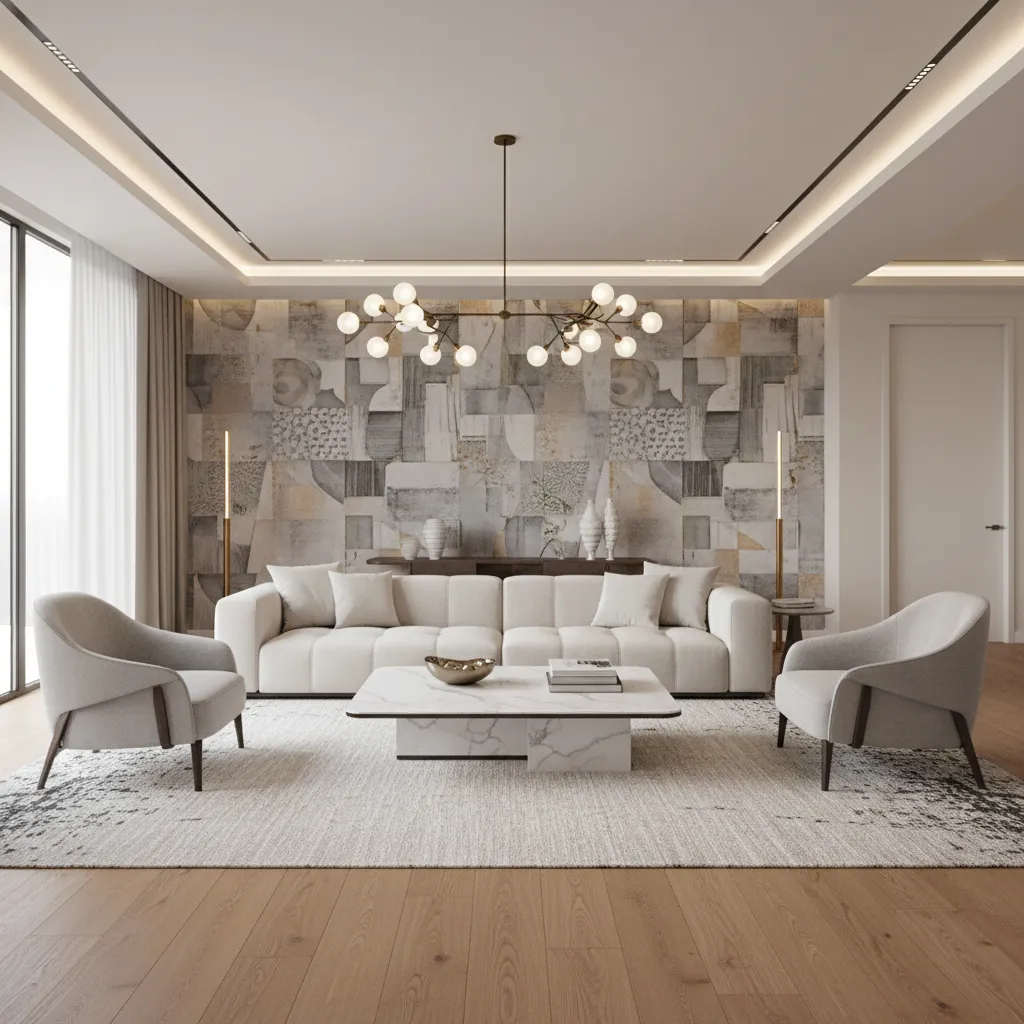 Luxury Modern Wallpaper Design for Living Room Ideas