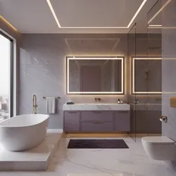 How Interior Designers Use Purple and Gray in Luxury Bathroom Projects