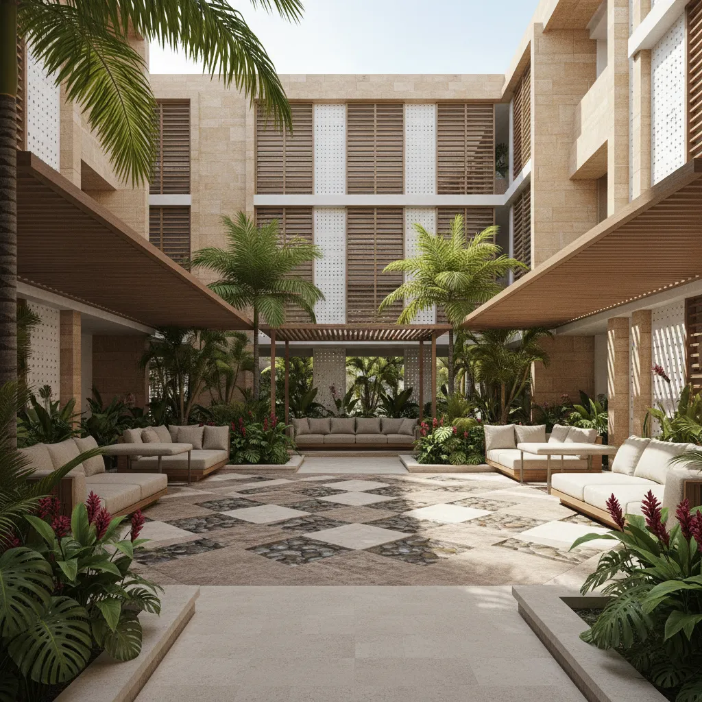 Courtyard design for luxury senior living community in Ahmedabad
