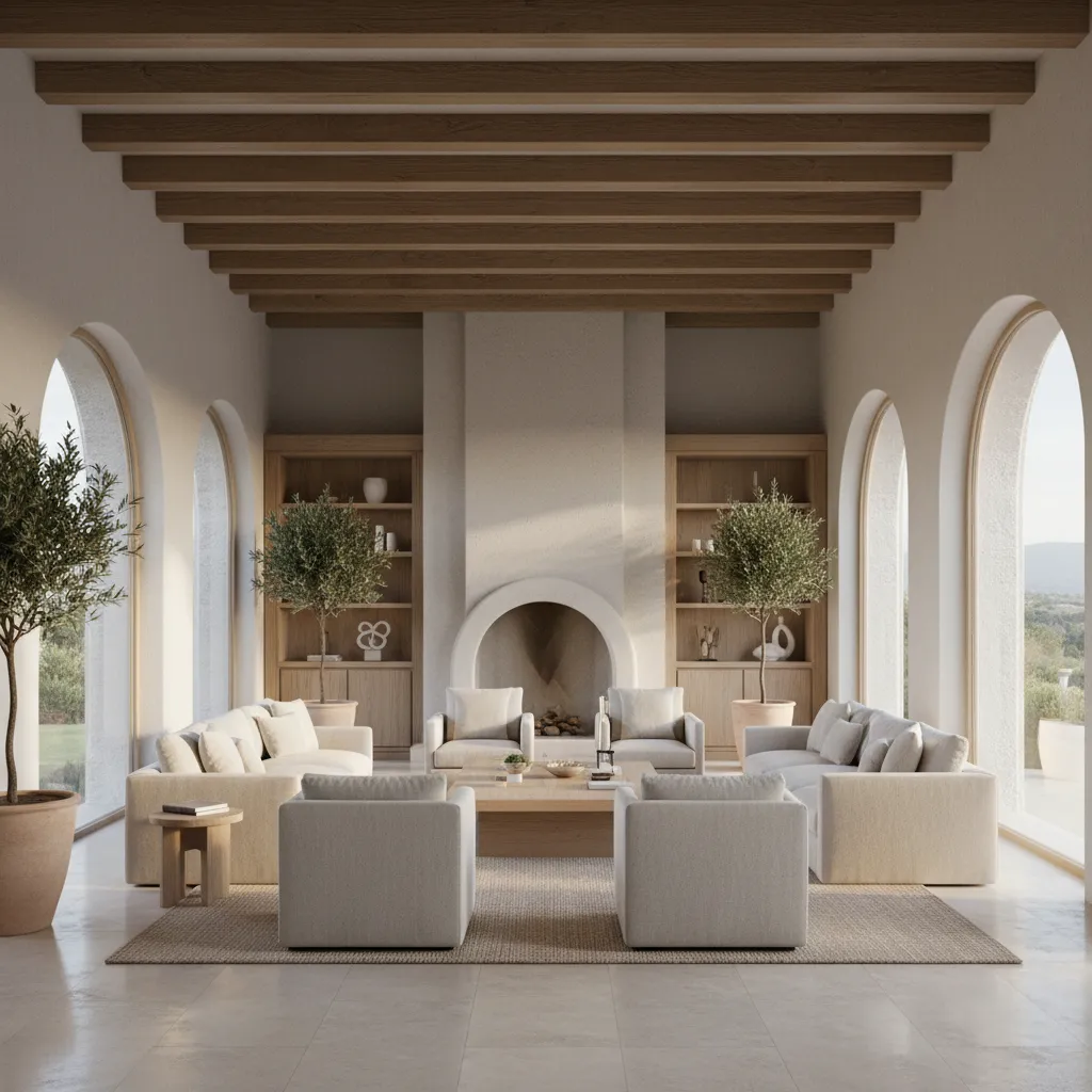 Vivienda de lujo en España con decoración elegante y materiales naturales