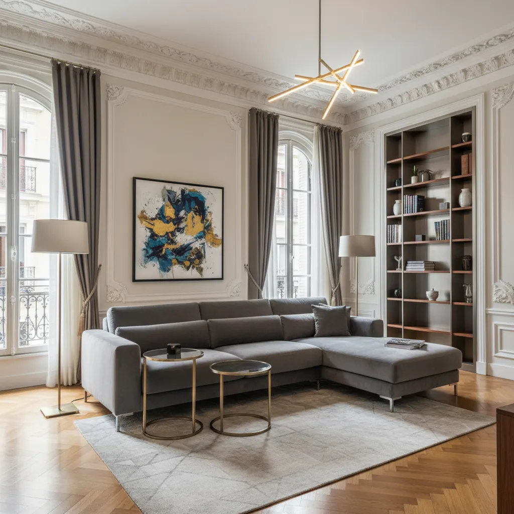 Apartamento en Madrid que mezcla elementos clásicos y modernos
