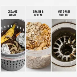 Maggots vs Pantry Moth Larvae vs Drain Fly Larvae: How to Tell Which White Worm Is in Your House