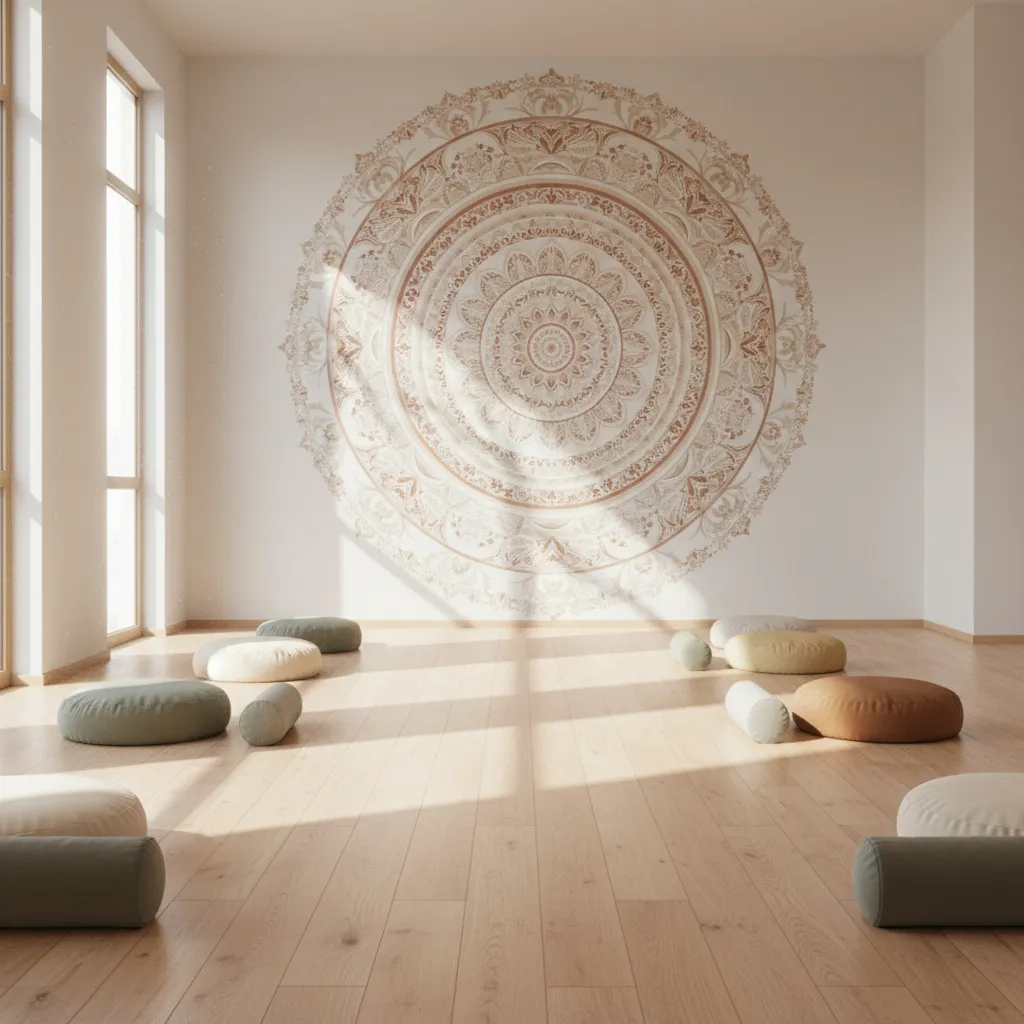 Mandala Murals in Commercial and Wellness Spaces