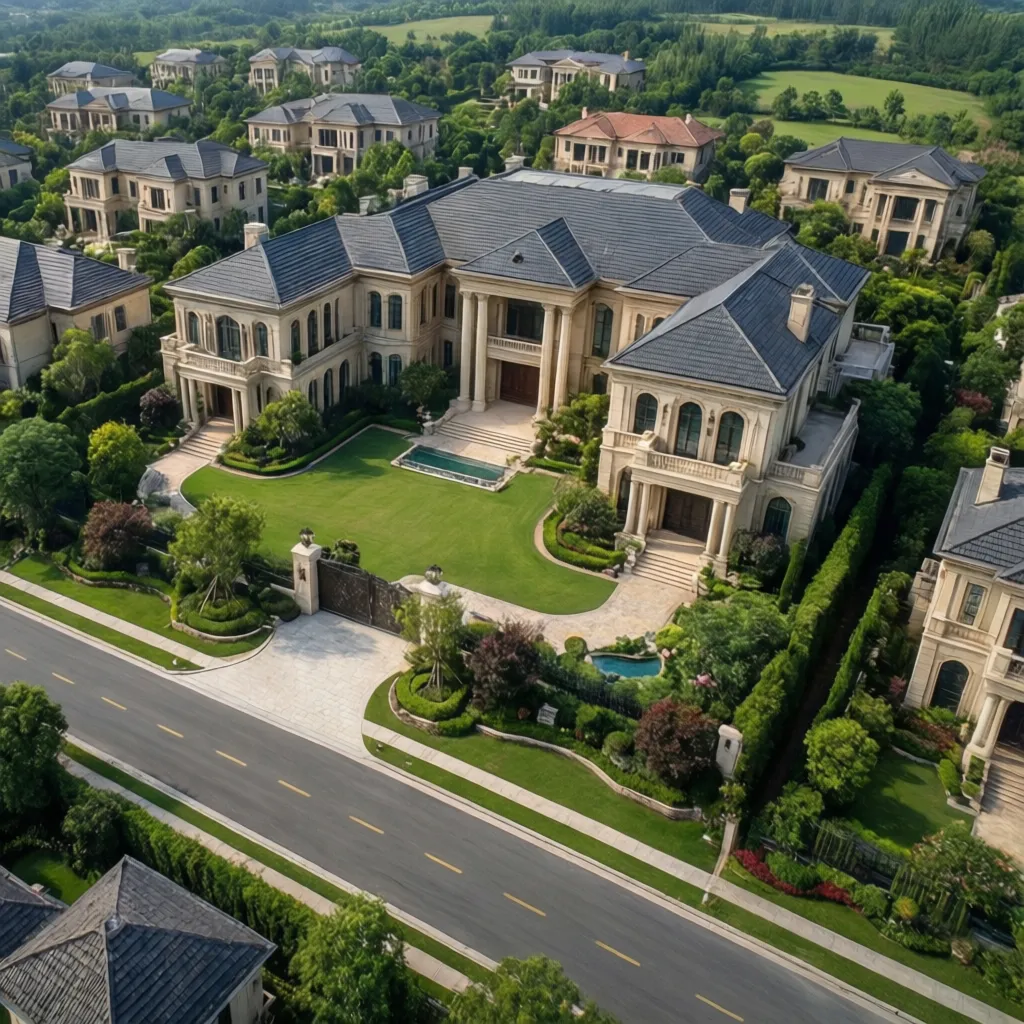 Large luxury estate illustrating the scale of ultra large mansions