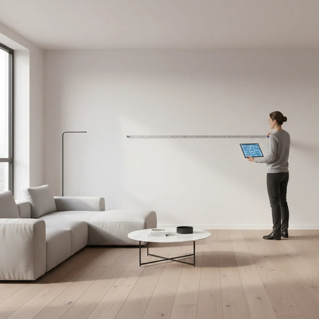 manual room measurement and digital floor plan creation for accurate furniture layout