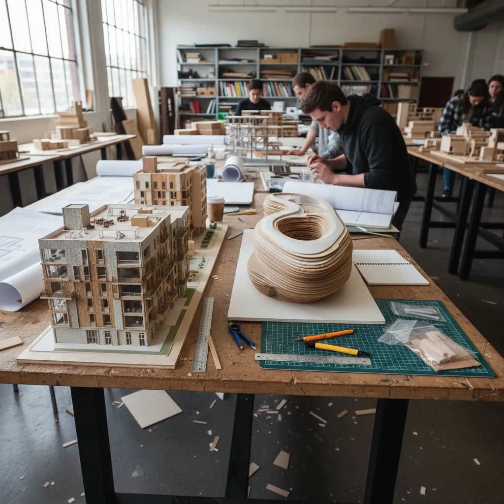 Maquetas de proyectos de interiorismo realizadas por estudiantes