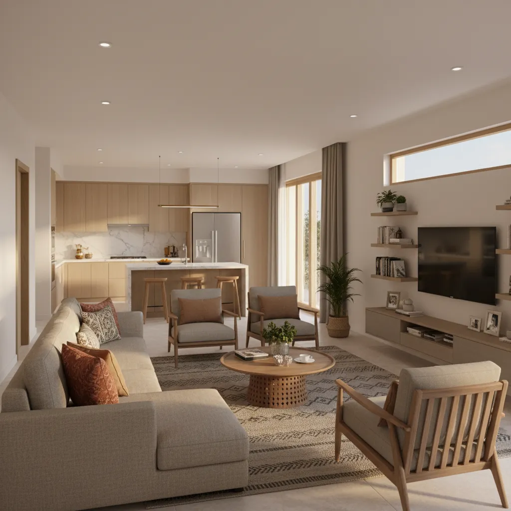 Calm family home interior symbolizing household management and daily life