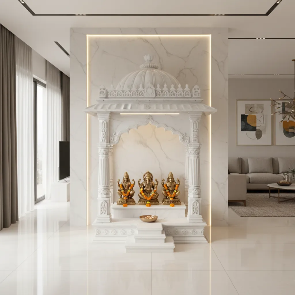 Marble Pooja Mandir Designs for Home with Price Guide