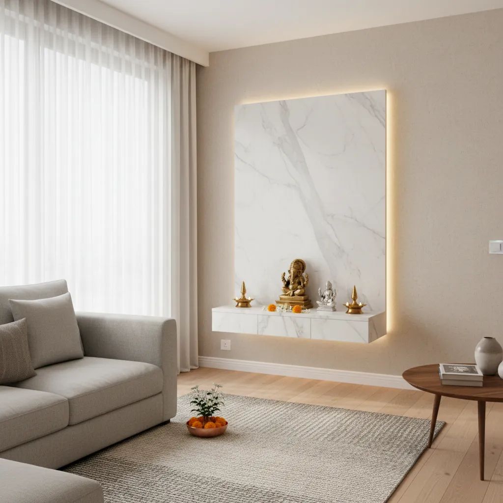 Marble Pooja Room Designs for Small Homes That Feel Spacious