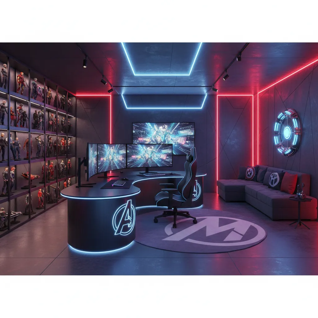 Marvel-Themed Rooms in Gaming, Streaming, and Fan Studios