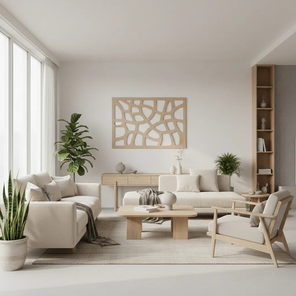 cutout wall decor matching modern interior design style