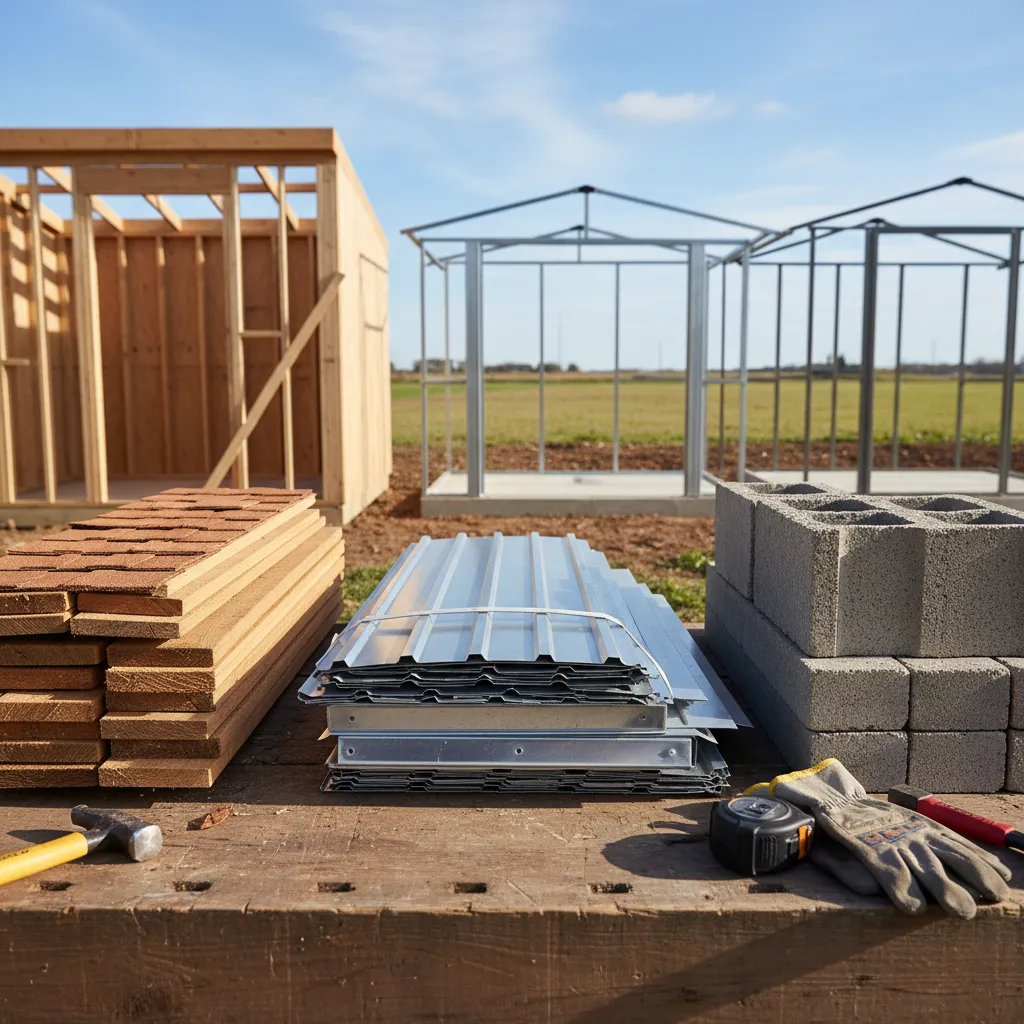 Comparación de materiales para construir una casa de aperos