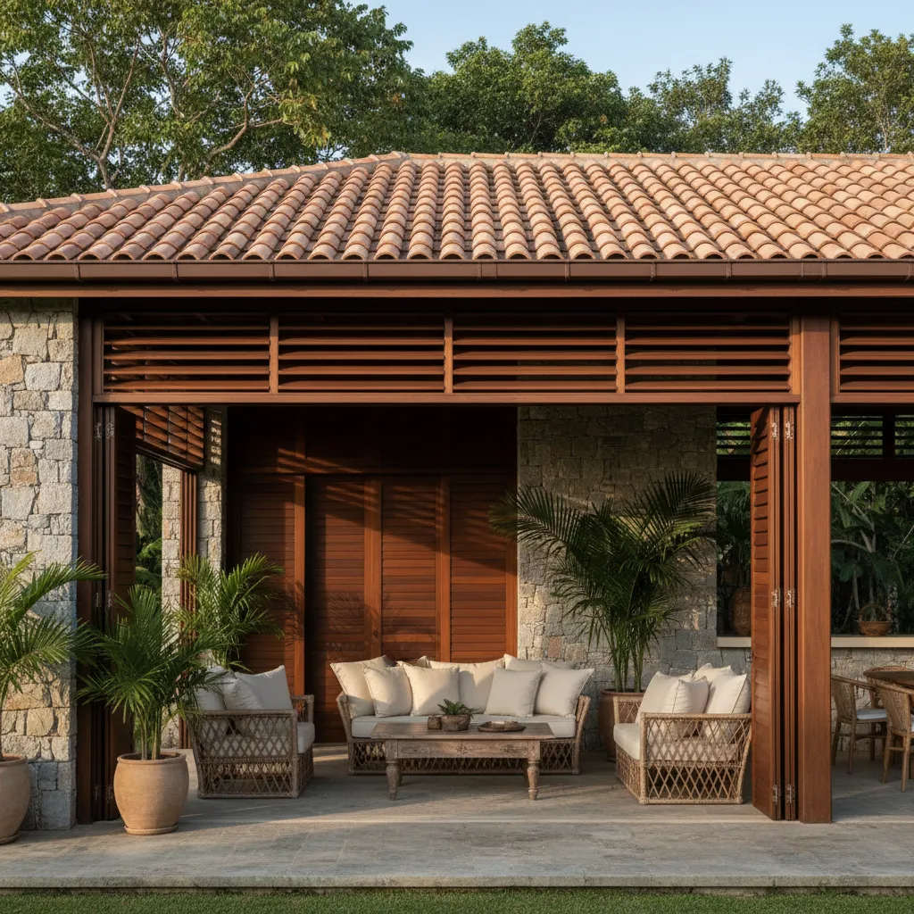 Casa con materiales naturales ideales para clima cálido