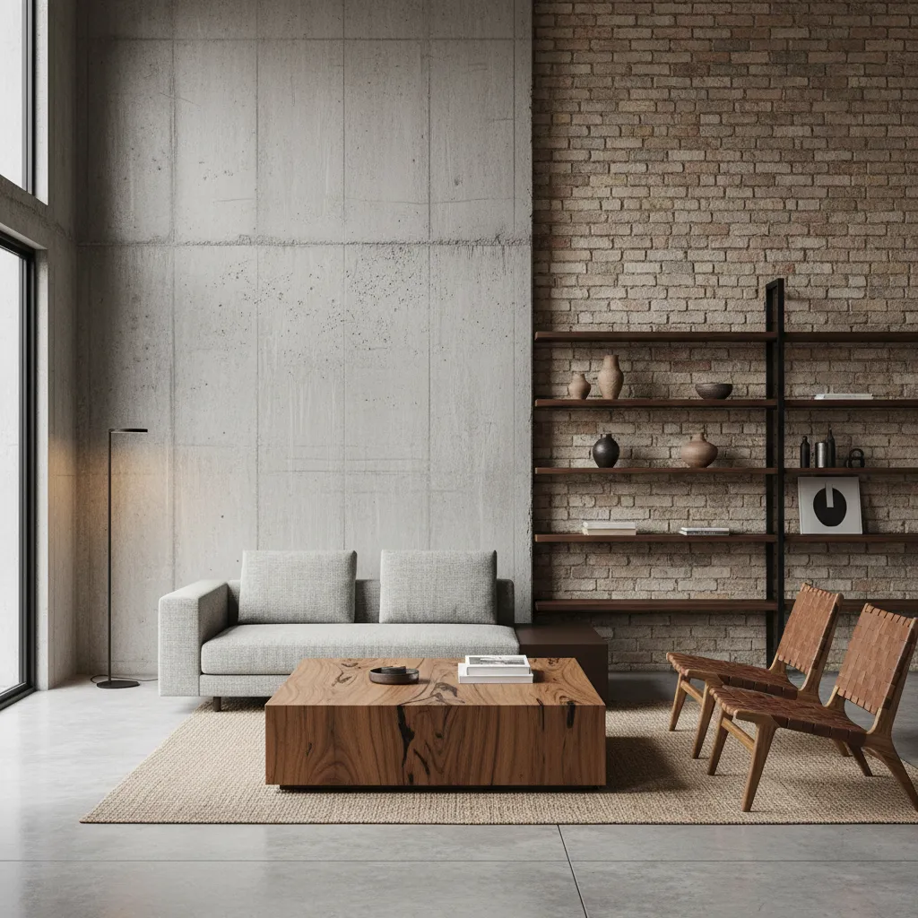 Materiales crudos en diseño de interior: qué son y cómo usarlos