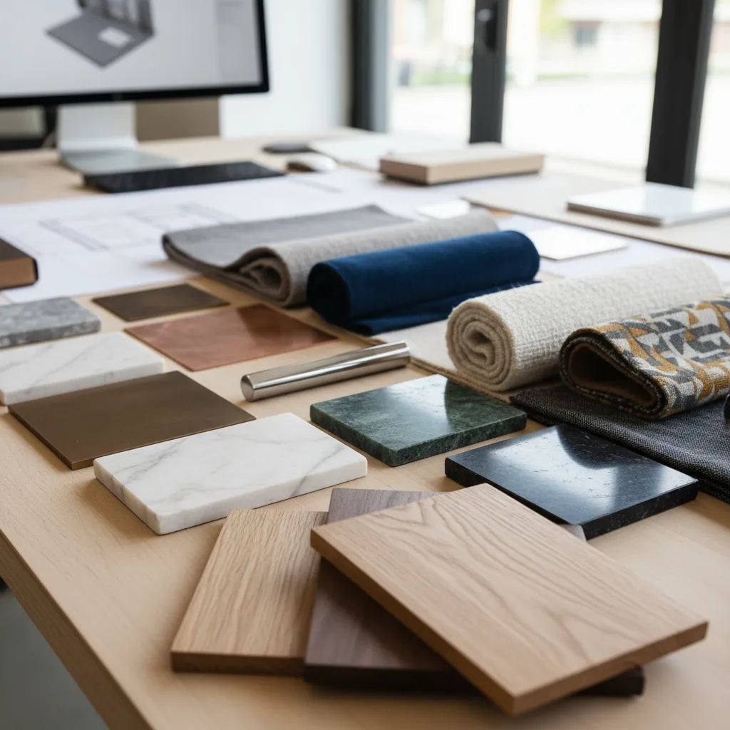 Materiales en el diseño de interiores: guía práctica