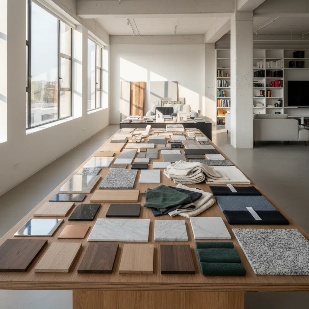 Materiales en el diseño de interiores: guía práctica