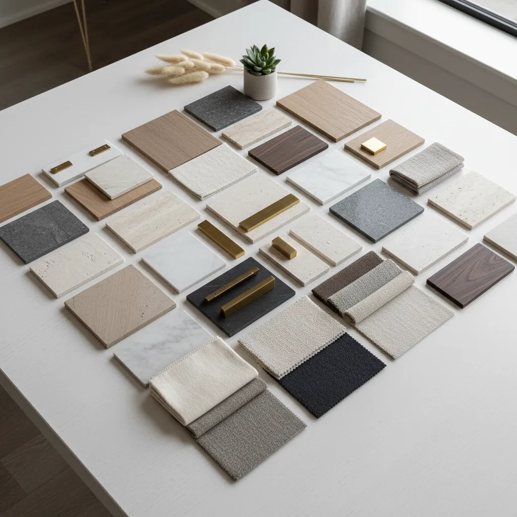 Selección de materiales naturales utilizados en interiorismo contemporáneo