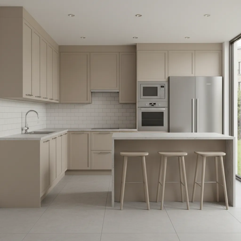 affordable kitchen materials such as laminate countertop and simple cabinets