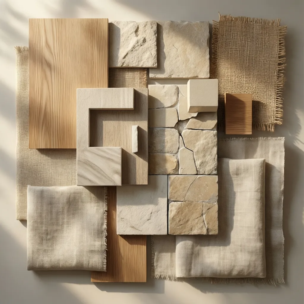 Materiales naturales utilizados en diseño interior mediterráneo