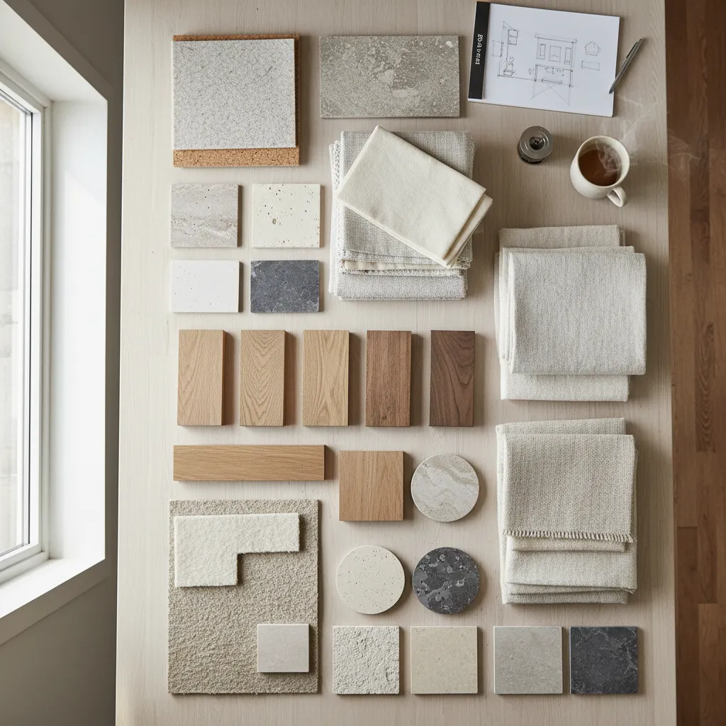 Materiales naturales utilizados en diseño interior sostenible