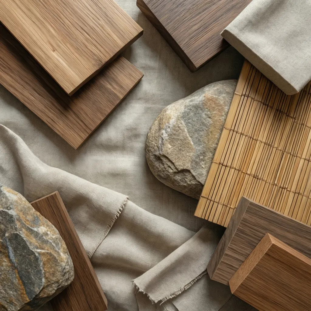 Materiales sostenibles usados en diseño interior ecológico