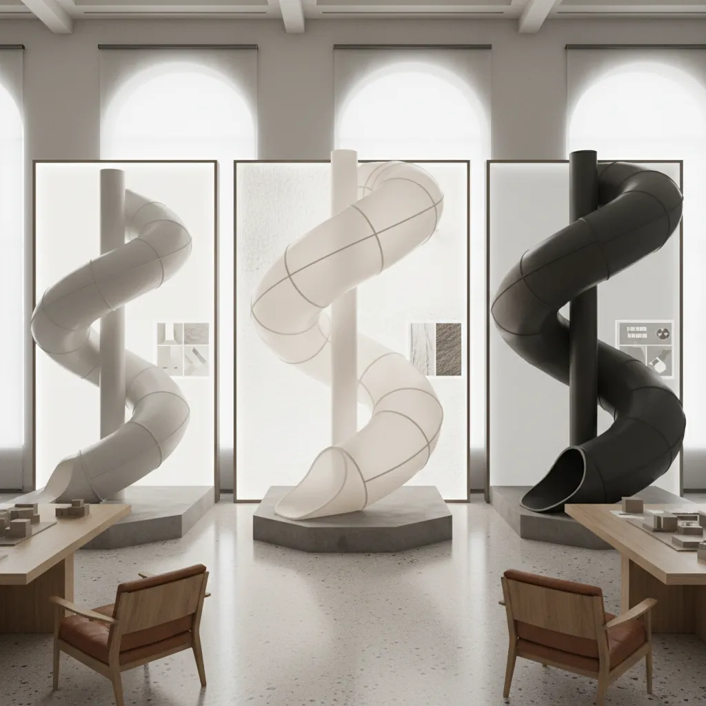 Comparación de materiales de tubos infantiles para interiores