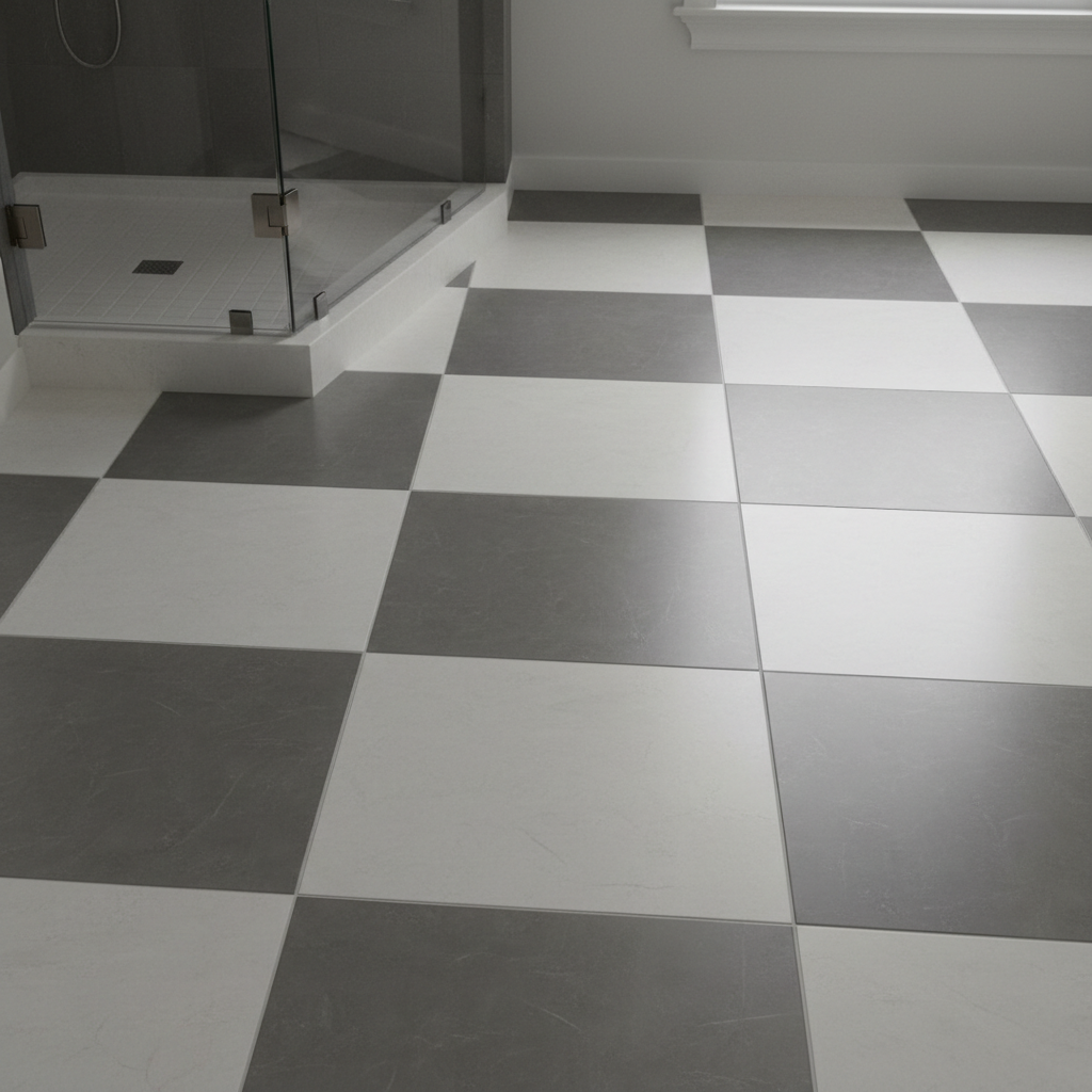 Checkerboard Bathroom Floor Too Busy? Pick the Right Tile Size