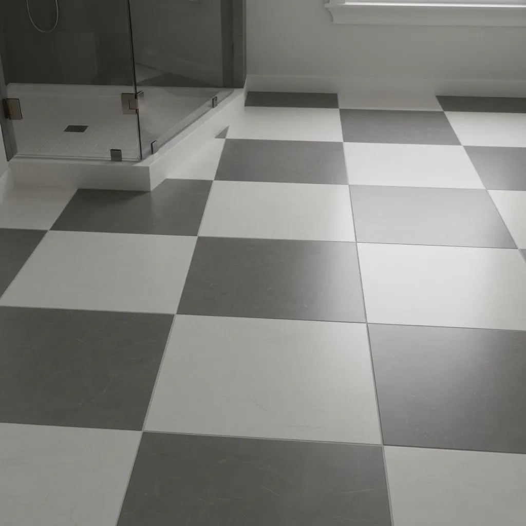 Checkerboard Bathroom Floor Too Busy? Pick the Right Tile Size