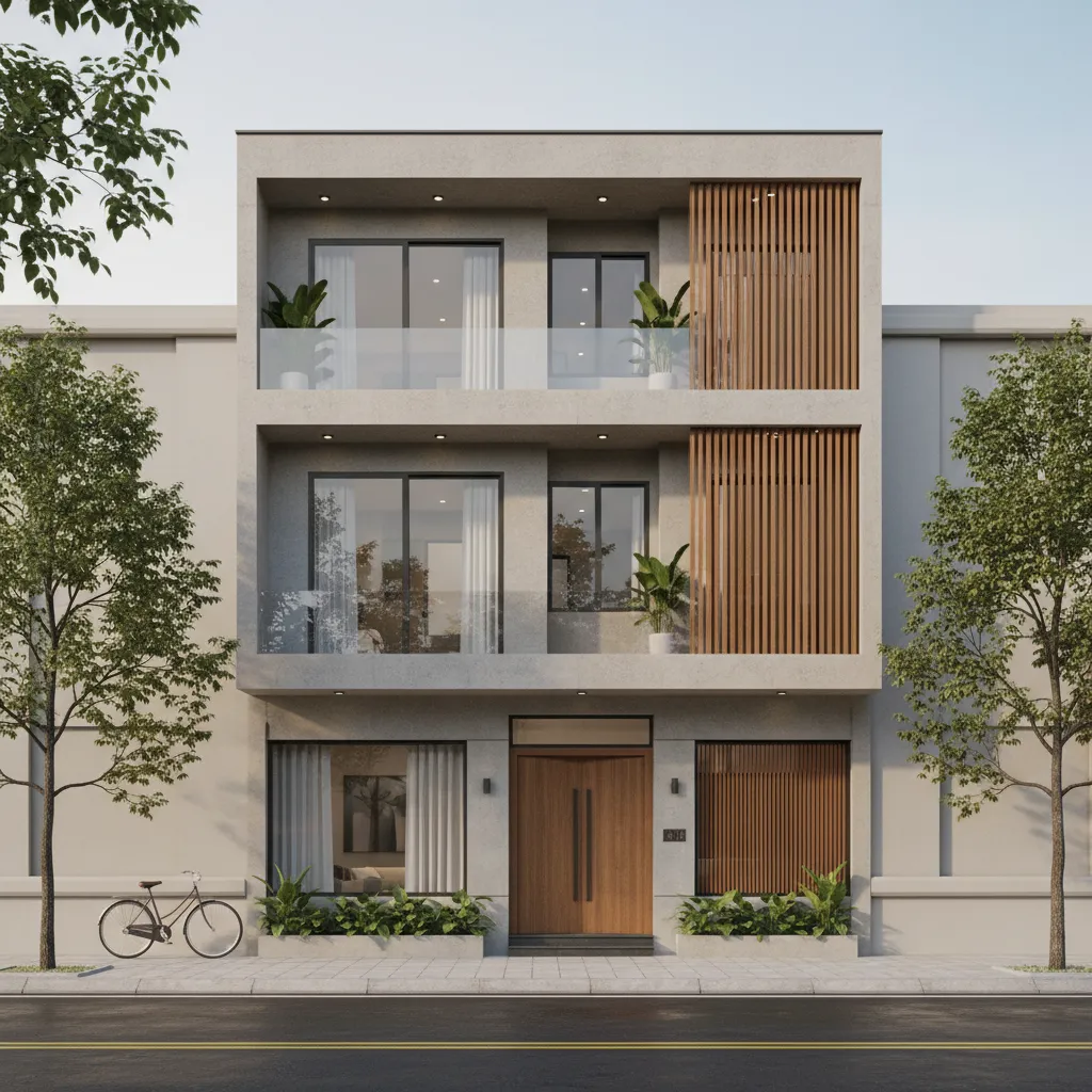 Mẫu thiết kế nhà 2 tầng 6x15m đẹp, tối ưu không gian