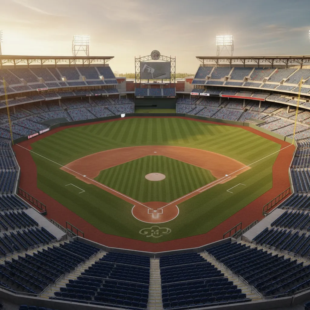 high detail 3D baseball stadium environment suitable for film or games