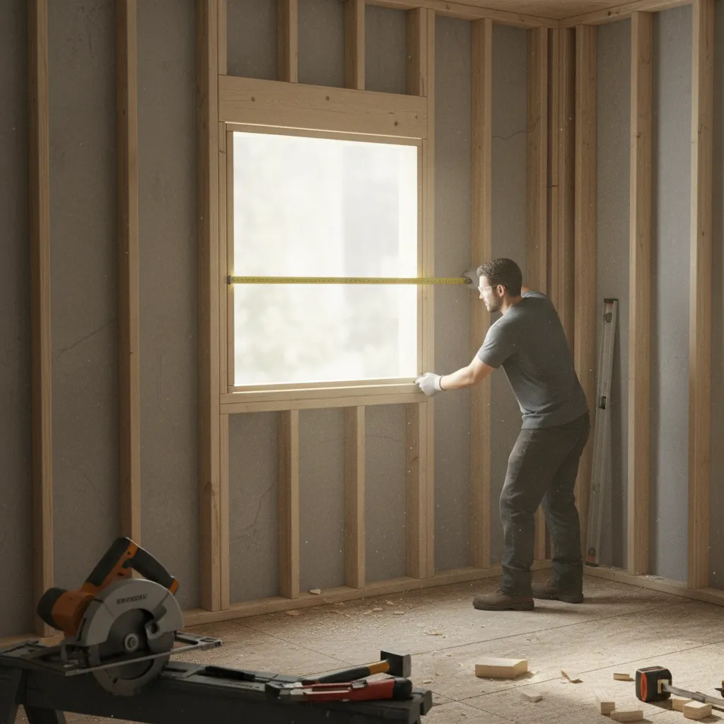 How to Measure a Rough Opening for a 32 x 22 Window