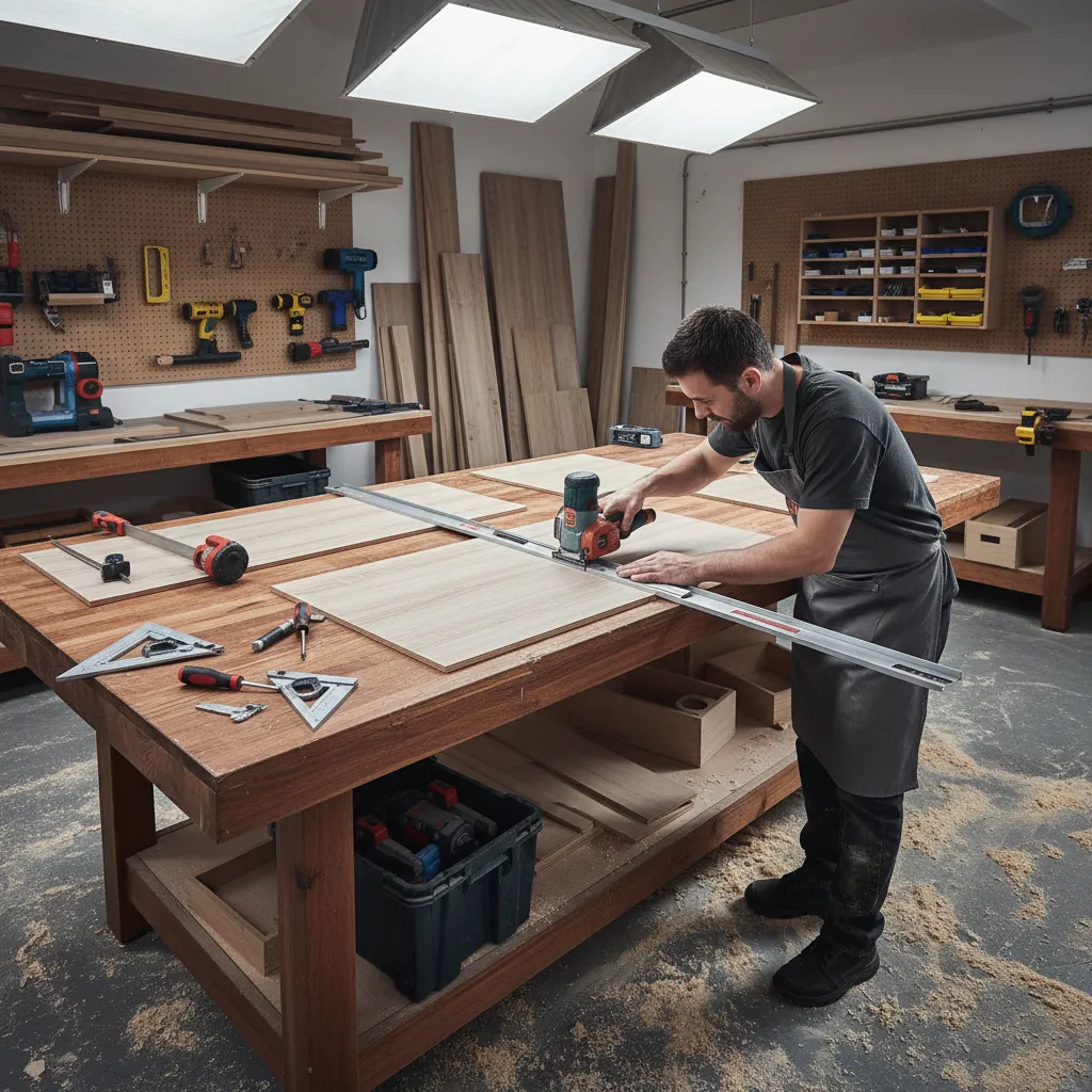 Precise measuring and cutting cabinet skins using professional tools