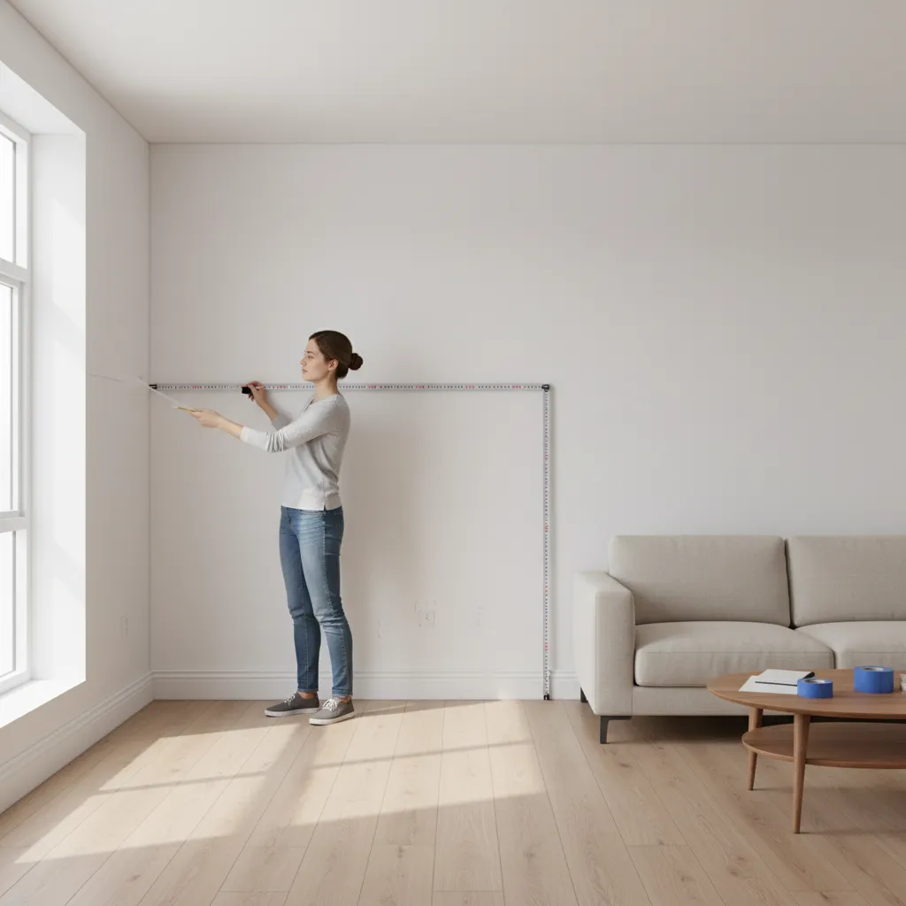 Measuring interior wall dimensions before estimating paint
