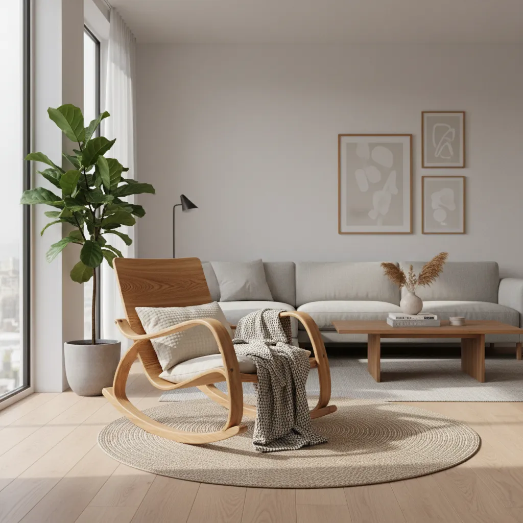 Mecedora de madera en casa ideas de diseño y uso