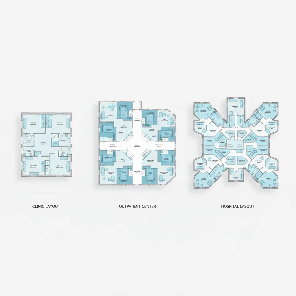 Medical Building Floor Plan Layouts Compared: Clinic vs Hospital vs Outpatient Center