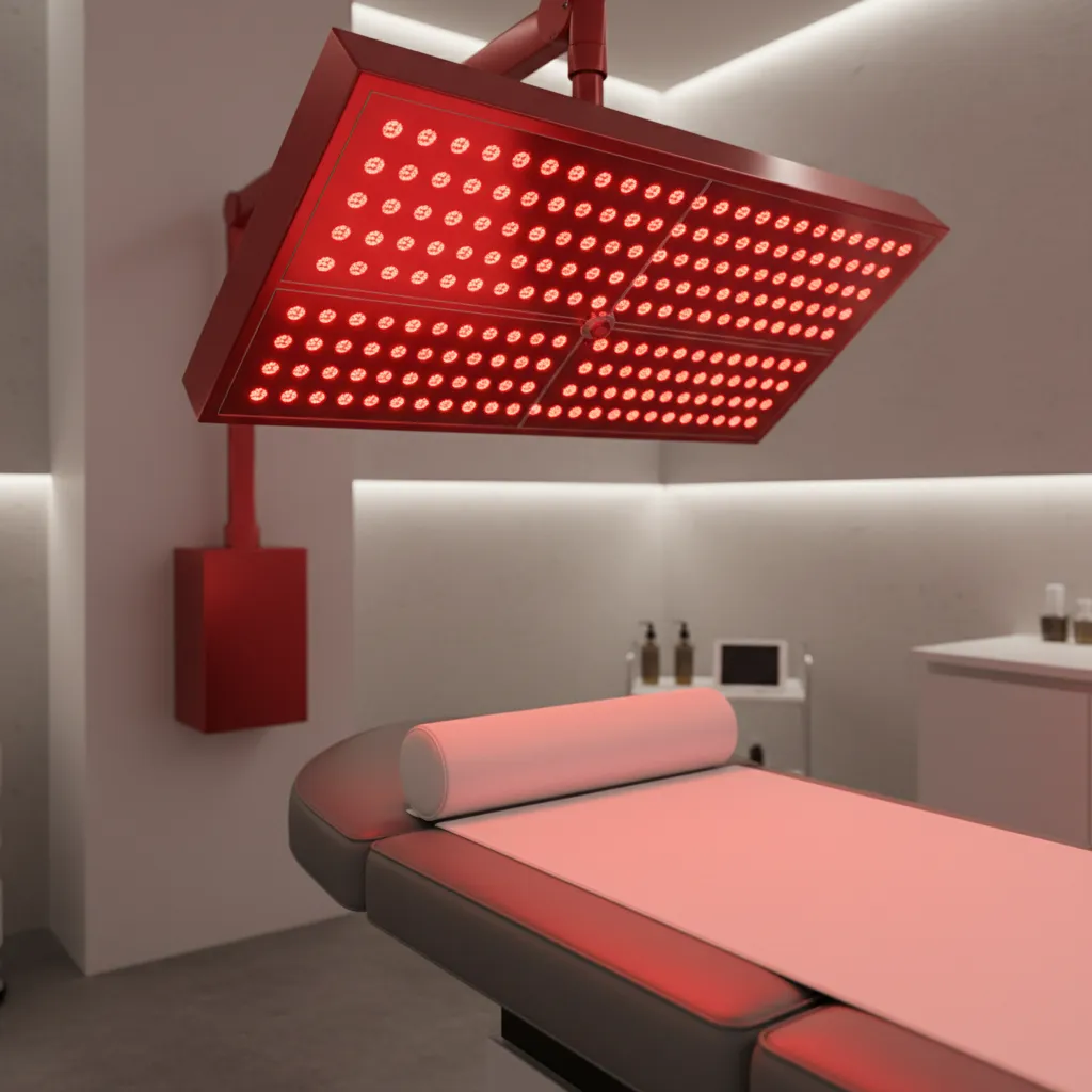 large medical grade red light therapy LED panel used in dermatology clinics