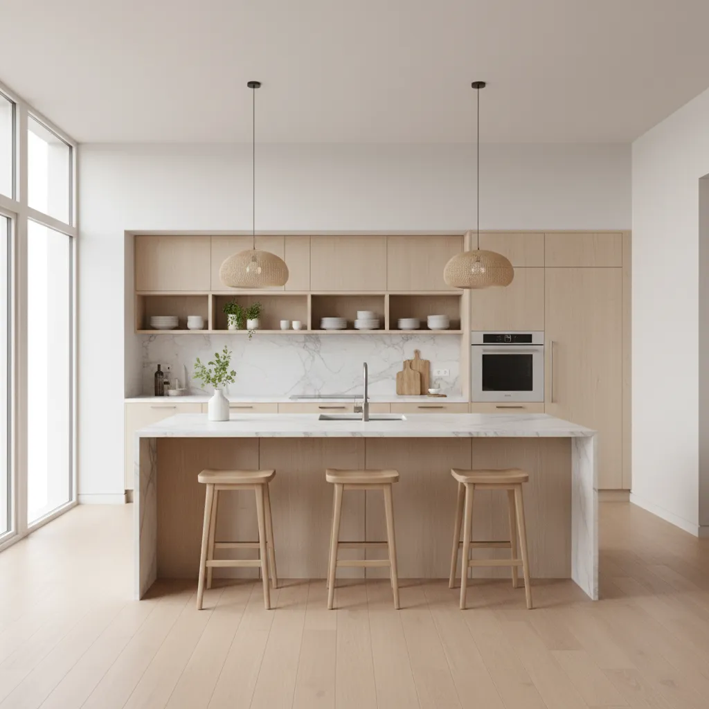 Cocina moderna con medidas ergonómicas correctas