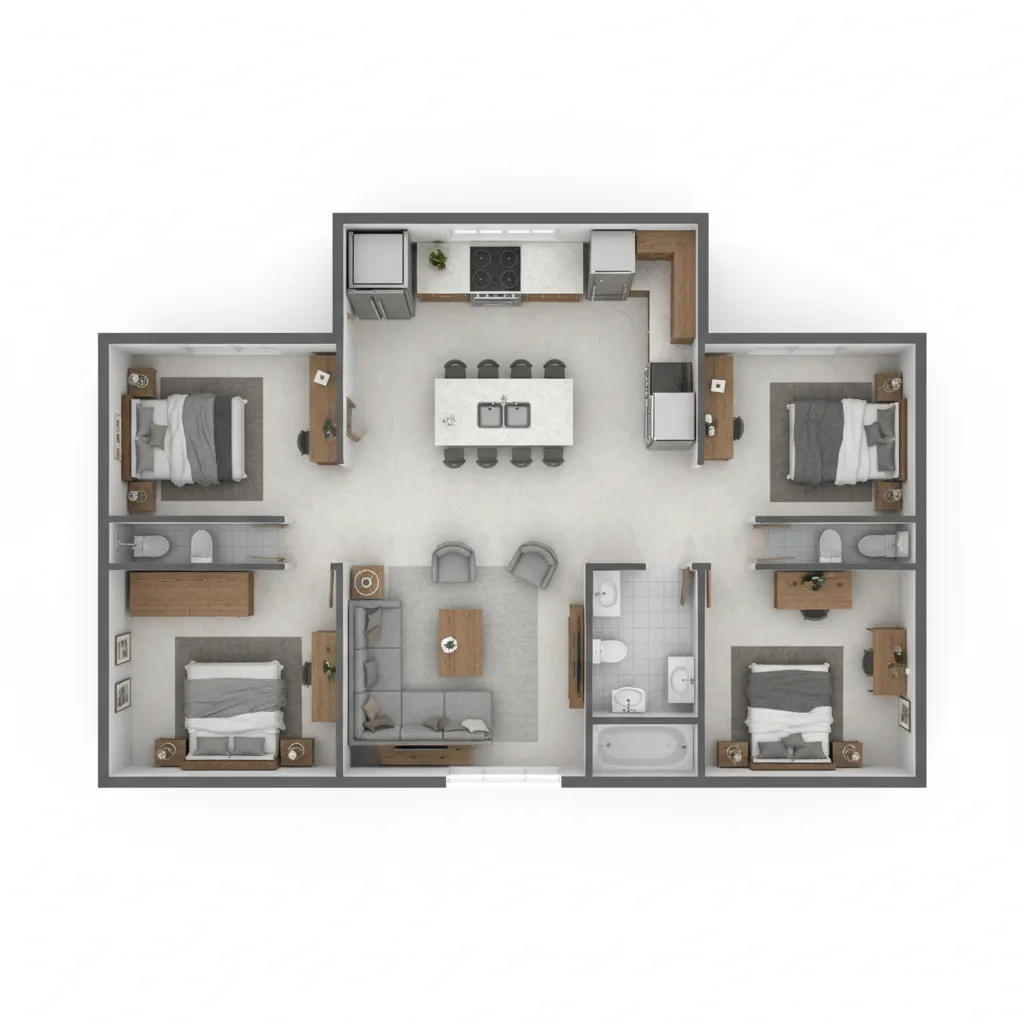 Construction Cost for Medium-Sized Bedroom Homes