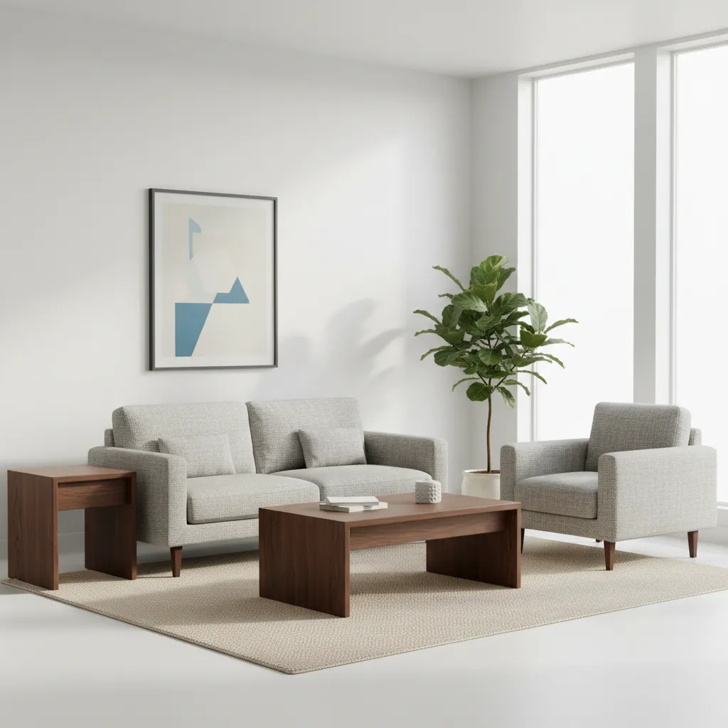 Medium complexity 3D furniture model with materials applied