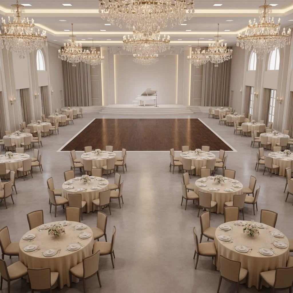 Dimensions of Small Party Halls (50–100 Guests)