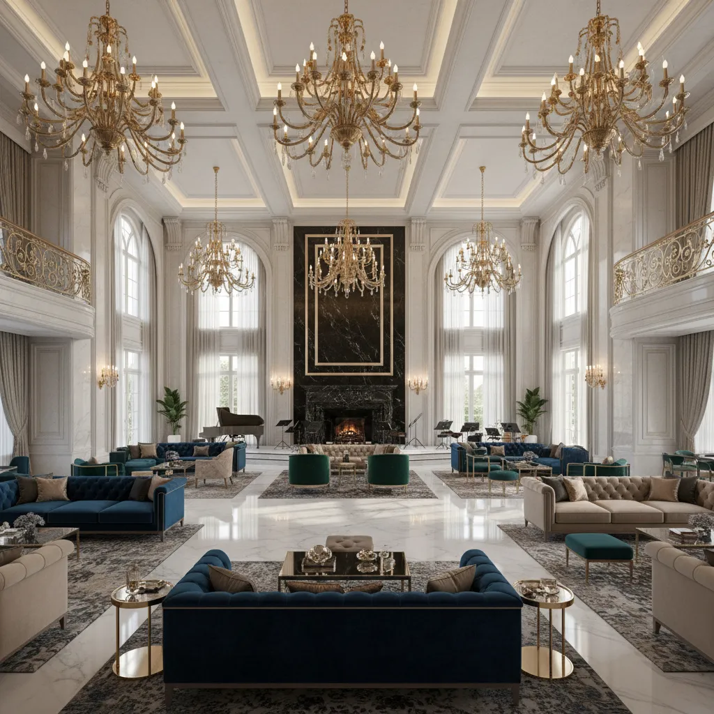 luxury mansion entertainment hall showing lifestyle spaces in mega homes